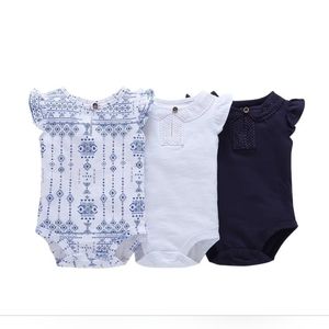 3 pcs Baby girls cotton bodysuit set
